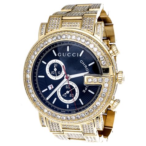 reloj gucci hombre automatico|men's Gucci watch diamond bezel.